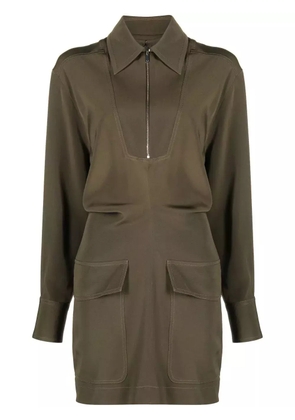 Victoria Beckham flap-pocket minidress - Green