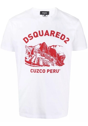 DSQUARED2 logo-print short-sleeve T-shirt - White