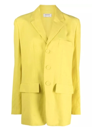 Gauchère notched-lapels button-up blazer - Yellow