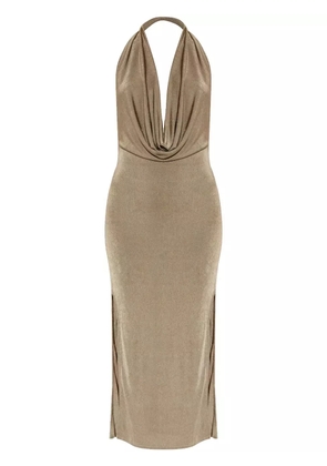 MISBHV cowl-neck midi dress - Neutrals