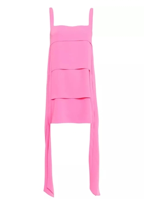 Alexis Hazel tiered draped minidress - Pink