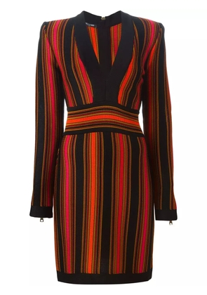 Balmain striped dress - Black