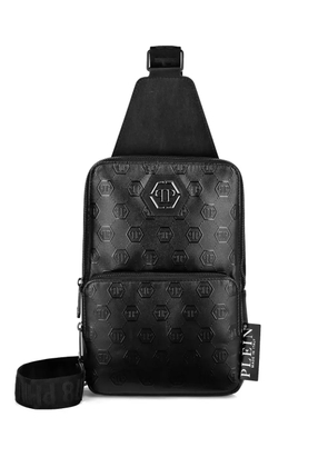 Philipp Plein monogram-embossed crossbody bag - Black