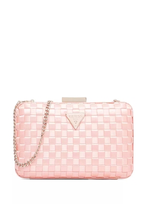 GUESS USA logo-plaque clutch bag - Pink