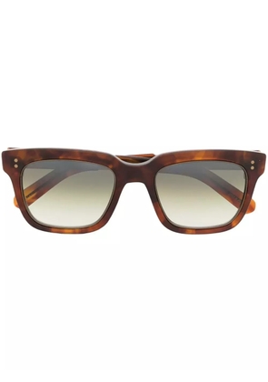 Garrett Leight tortoiseshell-effect square-frame glasses - Brown