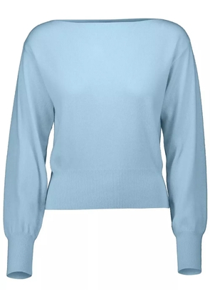 Allude boat-neck jumper - Blue