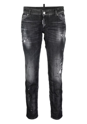 DSQUARED2 distressed cropped jeans - Grey