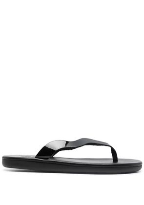 Ancient Greek Sandals Laconia leather flip flops - Black