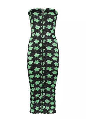 Amy Crookes floral-print midi dress - Black