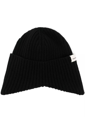Emporio Armani ribbed beanie - Black