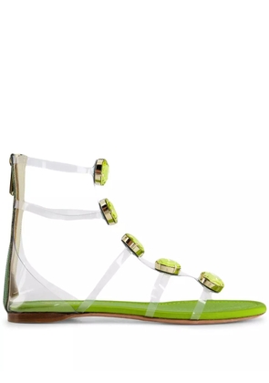 Giambattista Valli Diamond Clash flat sandals - Green
