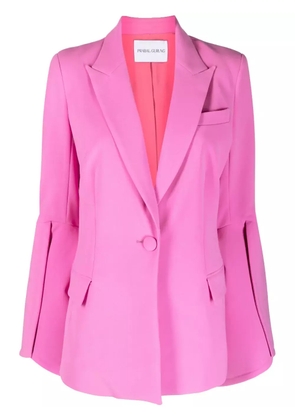 Prabal Gurung slit-sleeve single-breasted blazer - Pink