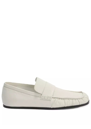 Jil Sander leather loafers - White