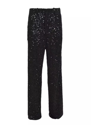 Nineminutes sequin-embellished trousers - Black