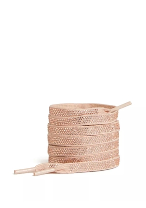 Golden Goose rhinestone-embellished cotton shoe laces - Pink