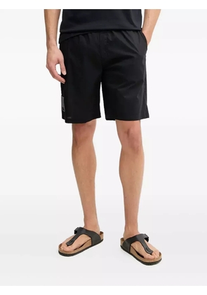 Karl Lagerfeld logo-appliqué elasticated shorts - Black