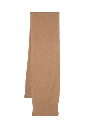 Paura ribbed-edge virgin wool scarf - Neutrals