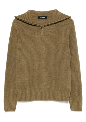 Yves Salomon zip-fastening jumper - Green