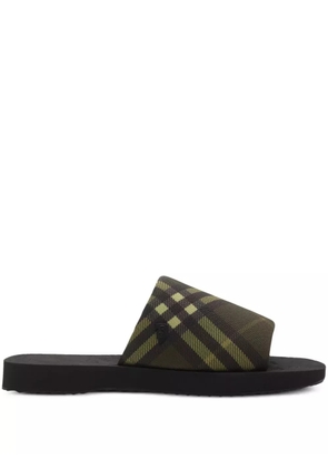 Burberry Check Trek slides - Green