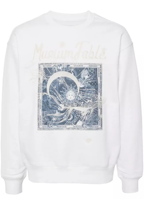Musium Div. logo embroidery sweatshirt - White