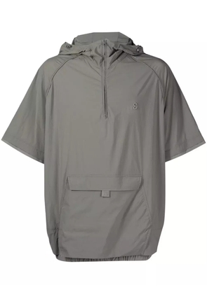 SONGZIO logo-embroidered short-sleeve hoodie - Green