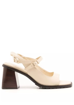 Sarah Chofakian Vik 70mm slingback leather sandals - White