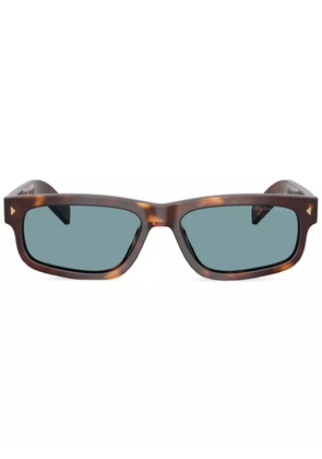 Prada Eyewear logo-plaque sunglasses - Brown