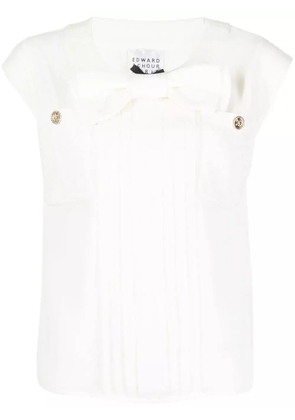 Edward Achour Paris bow-detail top - White