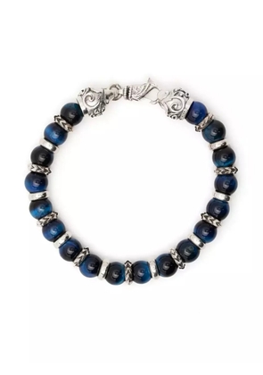Emanuele Bicocchi tiger eye beaded bracelet - Silver