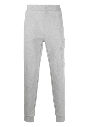 C.P. Company logo-patch cotton track pants - Grey