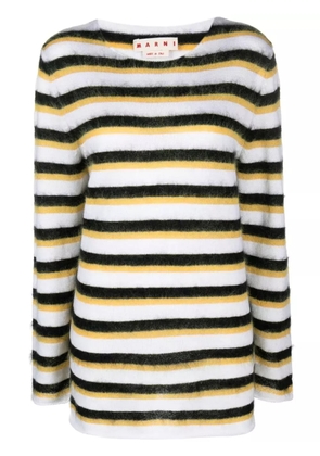 Marni brushed striped jumper - White