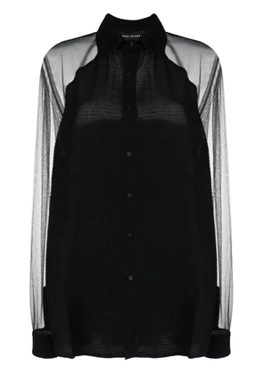 Barbara Bologna semi-sheer long-sleeve shirt - Black