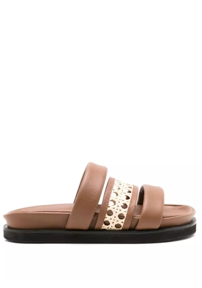 MISCI Carriola leather sandals - Black