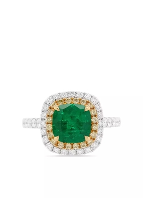 HYT Jewelry 18K gold diamond and emerald ring - Silver