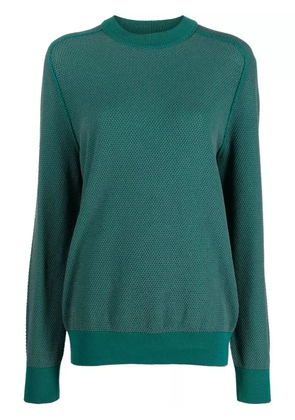 BOSS textured round-neck jumper - Green