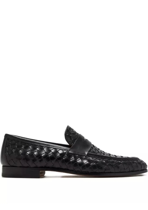 Magnanni Hyde woven leather loafers - Black