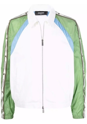 DSQUARED2 logo-tape bomber jacket - White