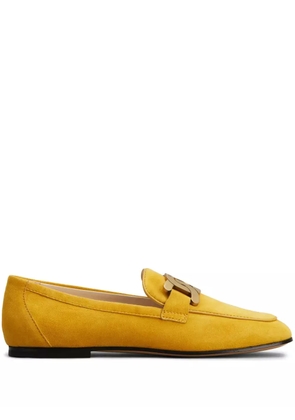 Tod's Kate logo-engraved loafers - Yellow