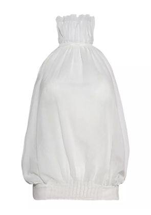 Christopher Esber pintucked halterneck top - White