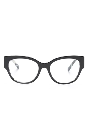 Dolce & Gabbana Eyewear zebra-print butterfly-frame glasses - Black