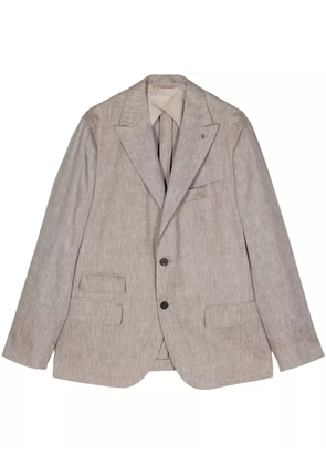 Peserico notched-lapels single-breasted blazer - Brown