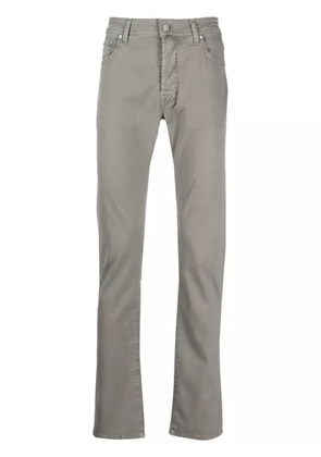 Jacob Cohën logo-patch slim-cut jeans - Grey