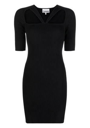 GANNI cut-out minidress - Black