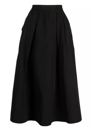 SHIATZY CHEN logo-embroidered asymmetric midi skirt - Black