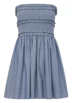 AZEEZA Anya chambray minidress - Blue