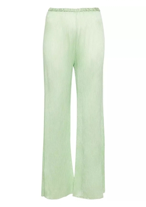 Forte Forte plissé-effect flared trousers - Green