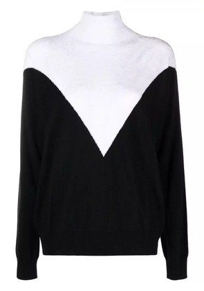 Emporio Armani two-tone knitted jumper - Black