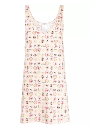 CHANEL Pre-Owned 2006 Valentine heart-print minidress - Pink