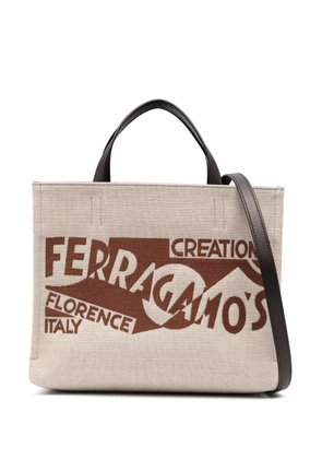 Ferragamo logo tote bag - Neutrals