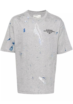 DOMREBEL Fizz paint-stain cotton T-shirt - Grey